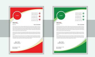 Professional letterhead template design for business project. Letterhead design template. Creative, clean and elegant modern business letterhead design vector