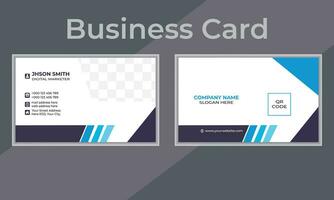 Business card design template, Clean professional business card template, visiting card, business card template. vector