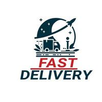 For websites and apps, a fast delivery icon Concept for delivery. Illustration in vector format design that is flat.