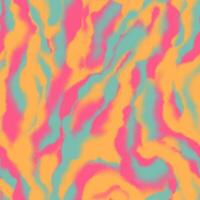 Blurred watercolor colorful abstract pattern. Orange, blue and pink wavy stains. Flowing liquid paint vector