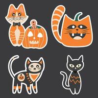 Cat in Halloween vector