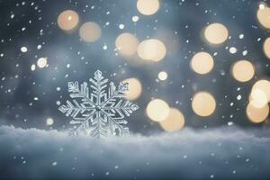 christmas background with snowflakes photo