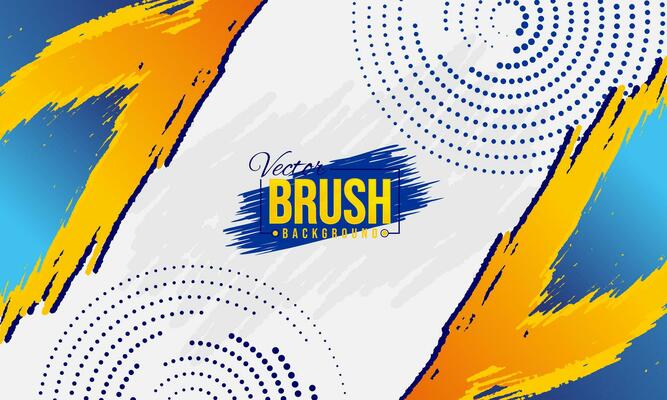 Abstract brush background with halftone