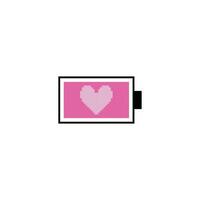 Love Battery Energy Logo Icon vector