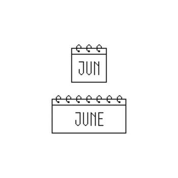 June Calendar Logo icon vector