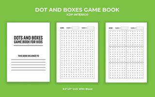 Dots And Boxes Game Book For Kids KDP Interior vector