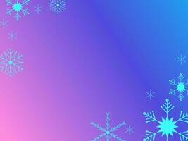 Abstract gradient background with snowflakes and copy space. Winter Vector illustration