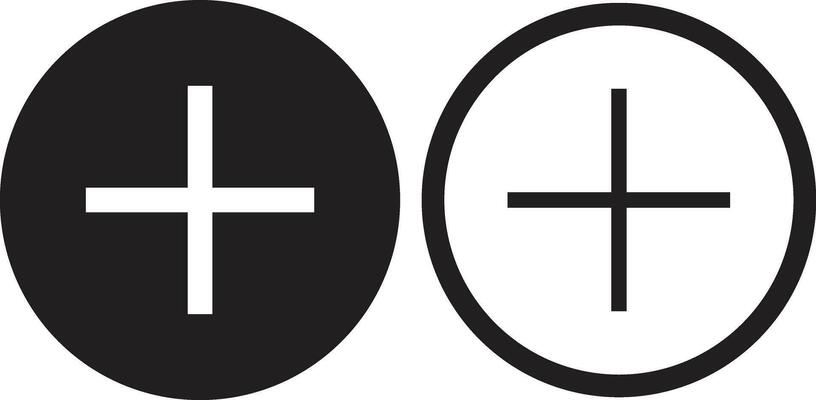 Pluss circle icon in flat line set Mathematical symbols. isolated on transparent background business finance concept. Mathematical actions simple glyph sign Addition Vector for apps and website