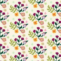 Seamless childish pattern with cute hand drawn flower. for fabric, print, textile, wallpaper, apparel vector