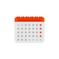 calendario icono vector diseño ilustración aislado en blanco antecedentes