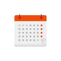 calendario icono vector diseño ilustración aislado en blanco antecedentes