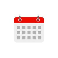 Calendar icon vector design illustration isolated on white background