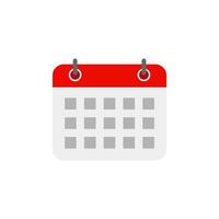 Calendar icon vector design illustration isolated on white background