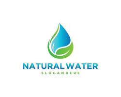 Natural mineral water drop aqua vector template.