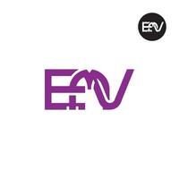 letra emv monograma logo diseño vector