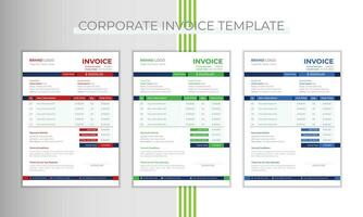 Simple and stylish invoice design template vector