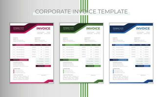 Simple and minimal invoice design vector