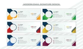 Attractive email signature design template for your professional business vector