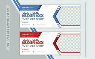 professional web banner design layout vector