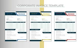 Creative and corporate invoice design vector
