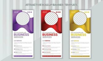 Simple and stylish Rollup Banner template vector
