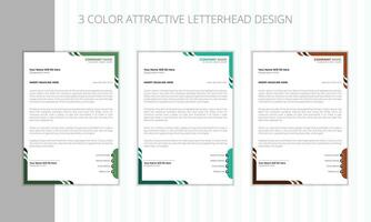 Elegant and modern letterhead design layout vector