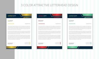 Attractive letterhead design template for your professional business vector