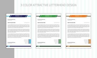 Abstract Business Letterhead Design vector