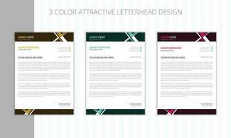 Modern and professional letterhead design layout vector