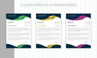 Elegant and simple letterhead design layout vector