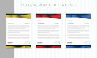 Simple and stylish letterhead design template vector