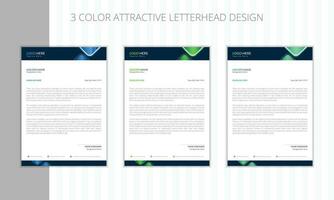 Professional and simple letterhead design vector layout