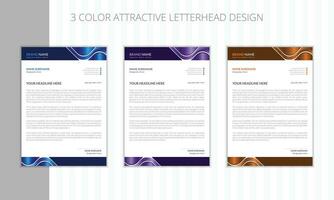 Creative and elegant letterhead design layout vector