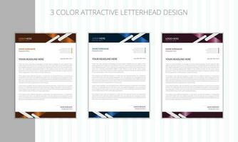 Letterhead Design Template vector