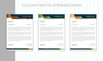 Creative and stylish business letterhead design layout vector