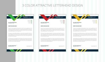 Modern and professional letterhead design layout vector