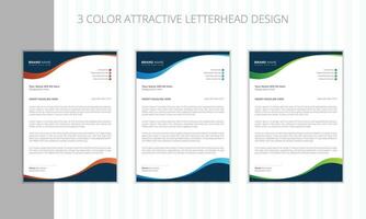 Elegant and modern letterhead design layout vector