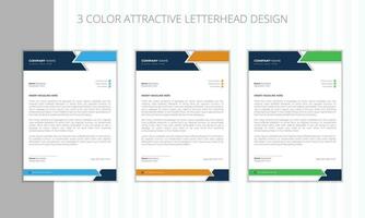 Elegant and modern letterhead design layout vector