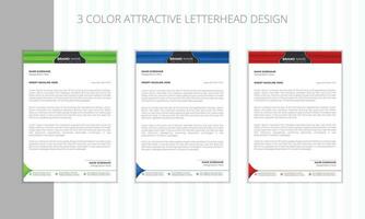 Simple Letterhead Design Template vector