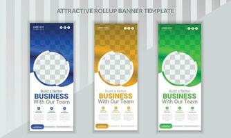 Creative and corporate Rollup Banner design vector