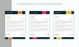 Simple and minimal letterhead design vector