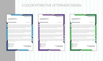 Corporate and abstract letterhead design template vector