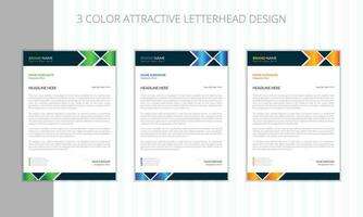 Stylish letterhead design layout vector