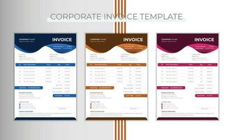 Stylish Invoice design layout vector