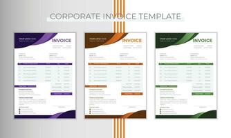 Abstract Invoice Design Vector Template