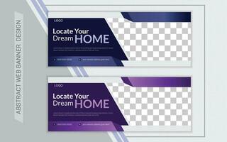 modern web banner design layout vector