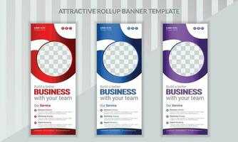 Abstract Rollup Banner Design Vector Template