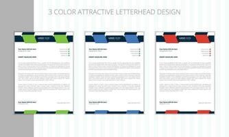 Corporate and abstract letterhead design template vector