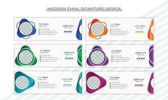 Company business email signature design layout vector