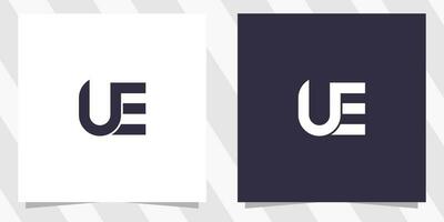 letter ue eu logo design vector